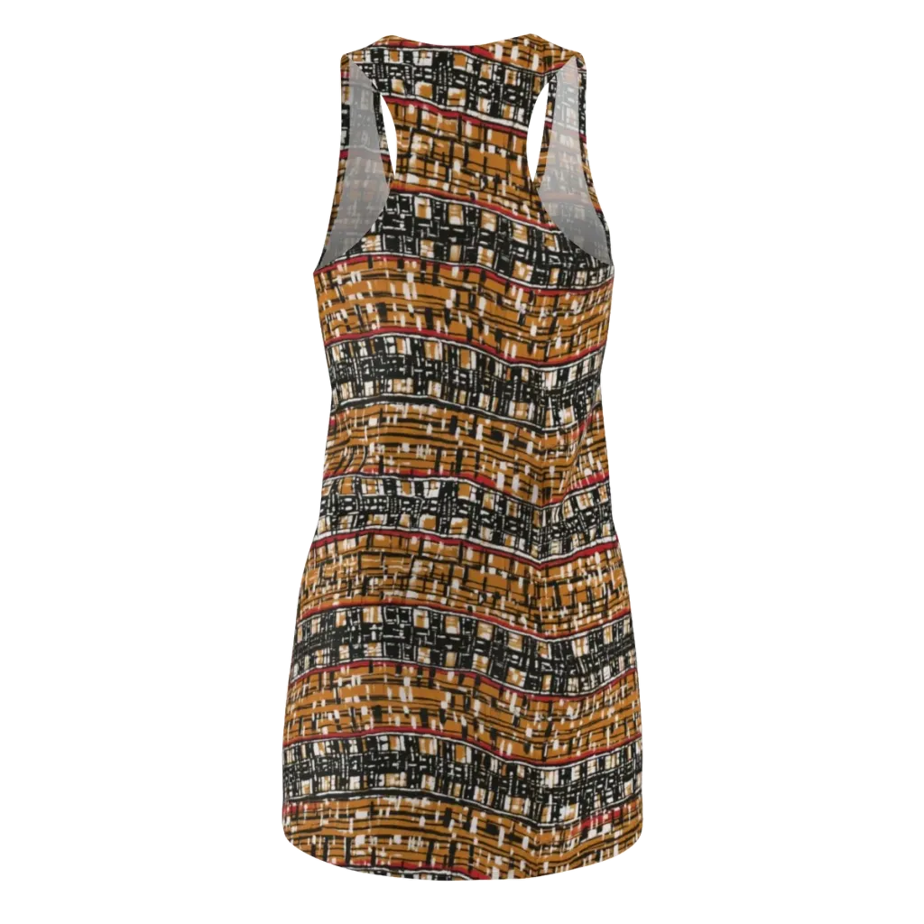 Ochre Current on Racerback Dress — Back