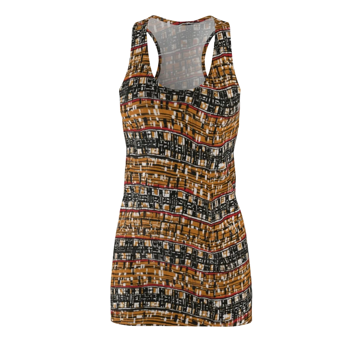Ochre Current on Racerback Dress — Front