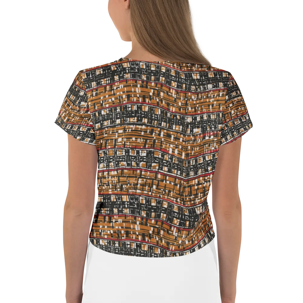 Ochre Current on Crop Tee — Back