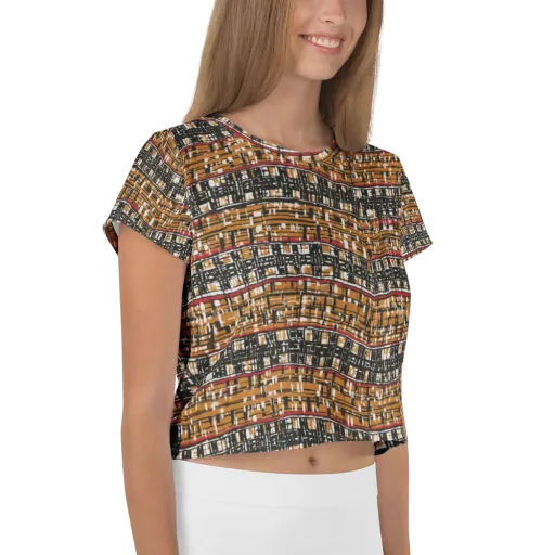 Ochre Current on a Crop Tee