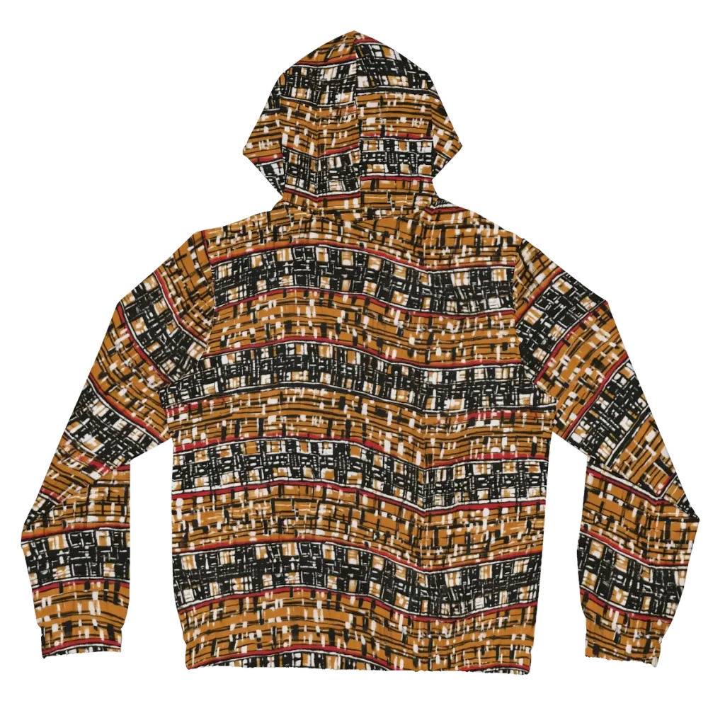 Ochre Current on Women's Full-Zip Hoodie — Back