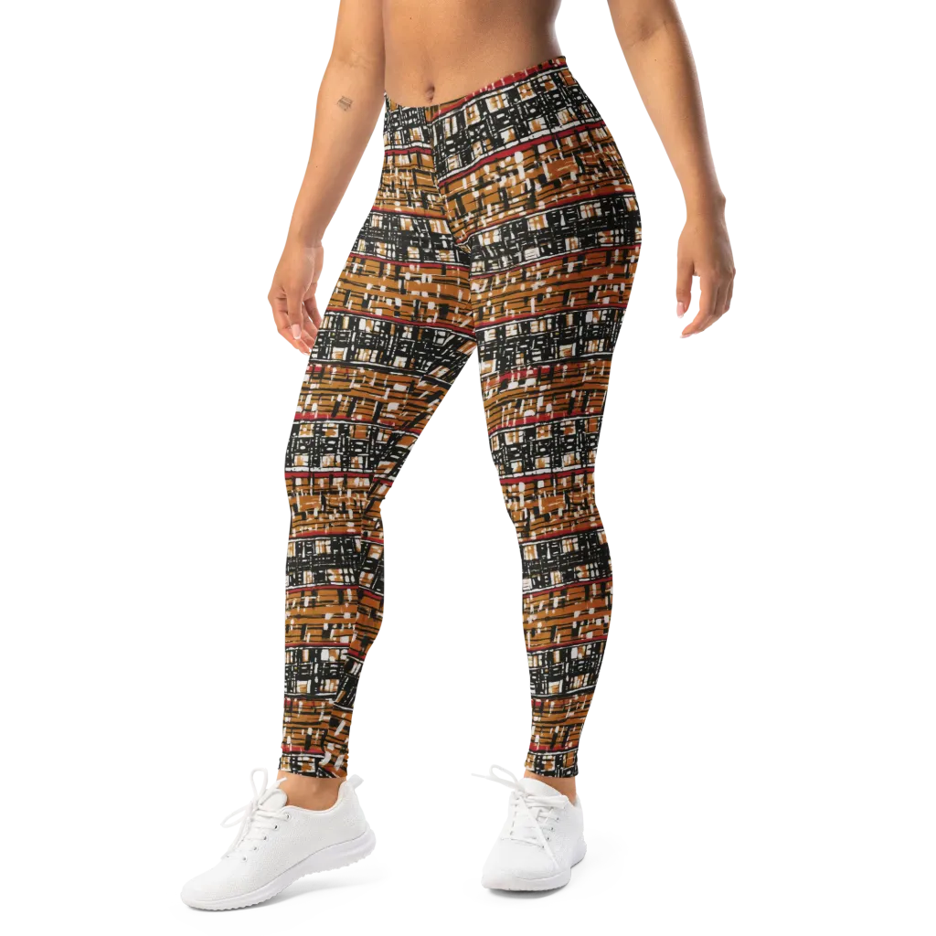 Ochre Current on Leggings — Left Front