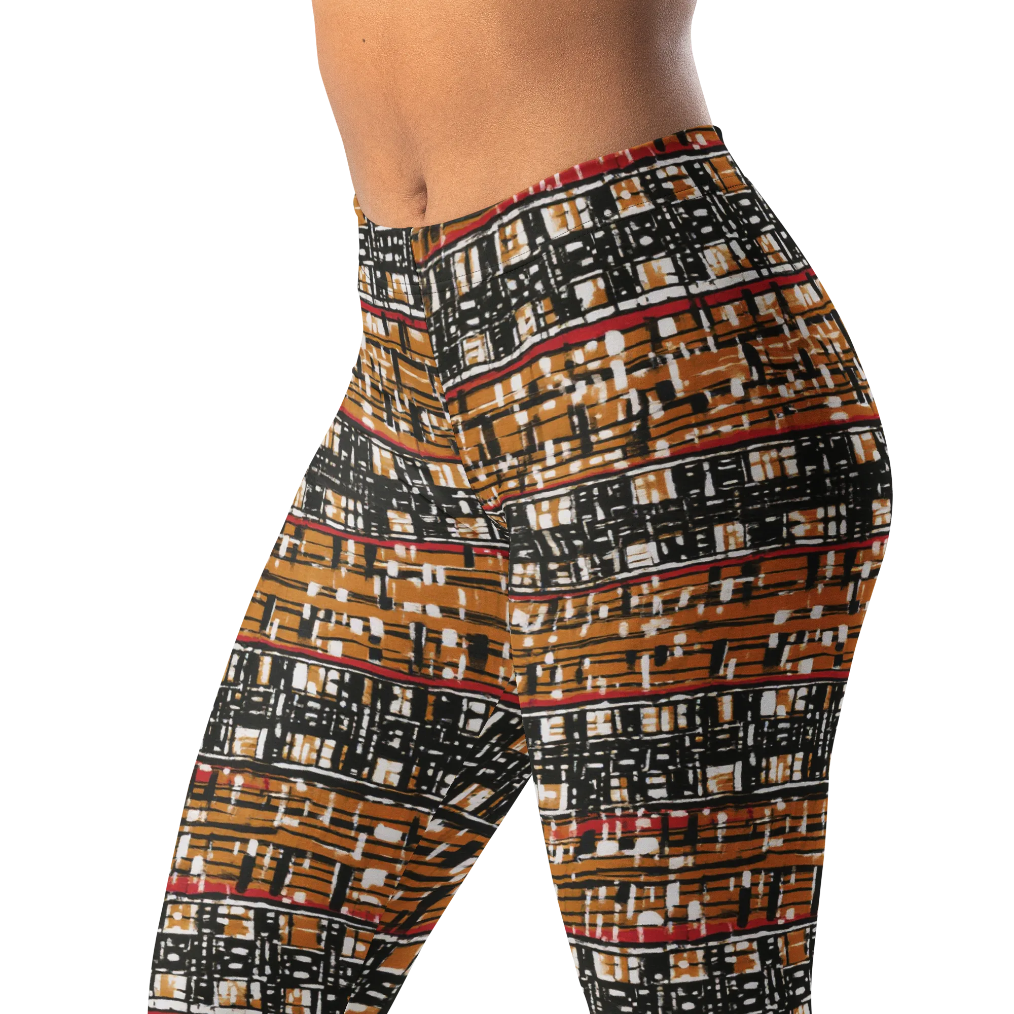 Ochre Current on Leggings — Left Front