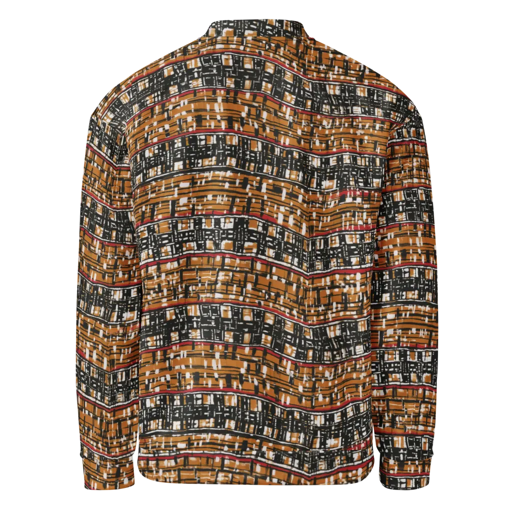 Ochre Current on Bomber Jacket — Back