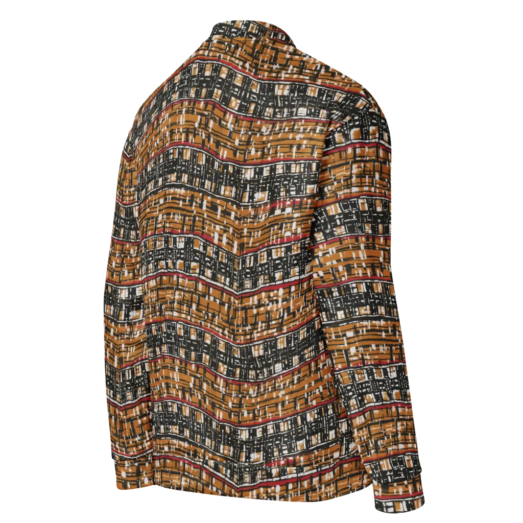 Ochre Current on Bomber Jacket — Right Back