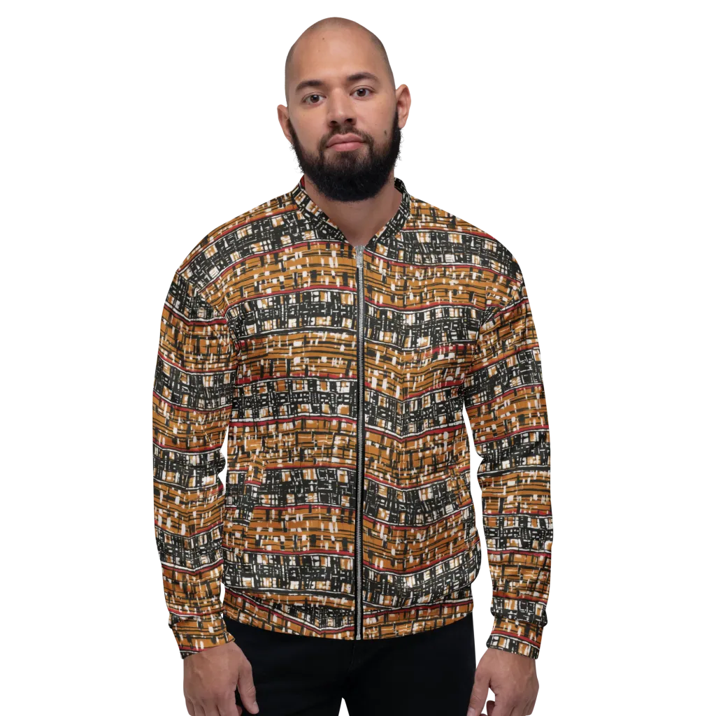 Ochre Current on Bomber Jacket — Front