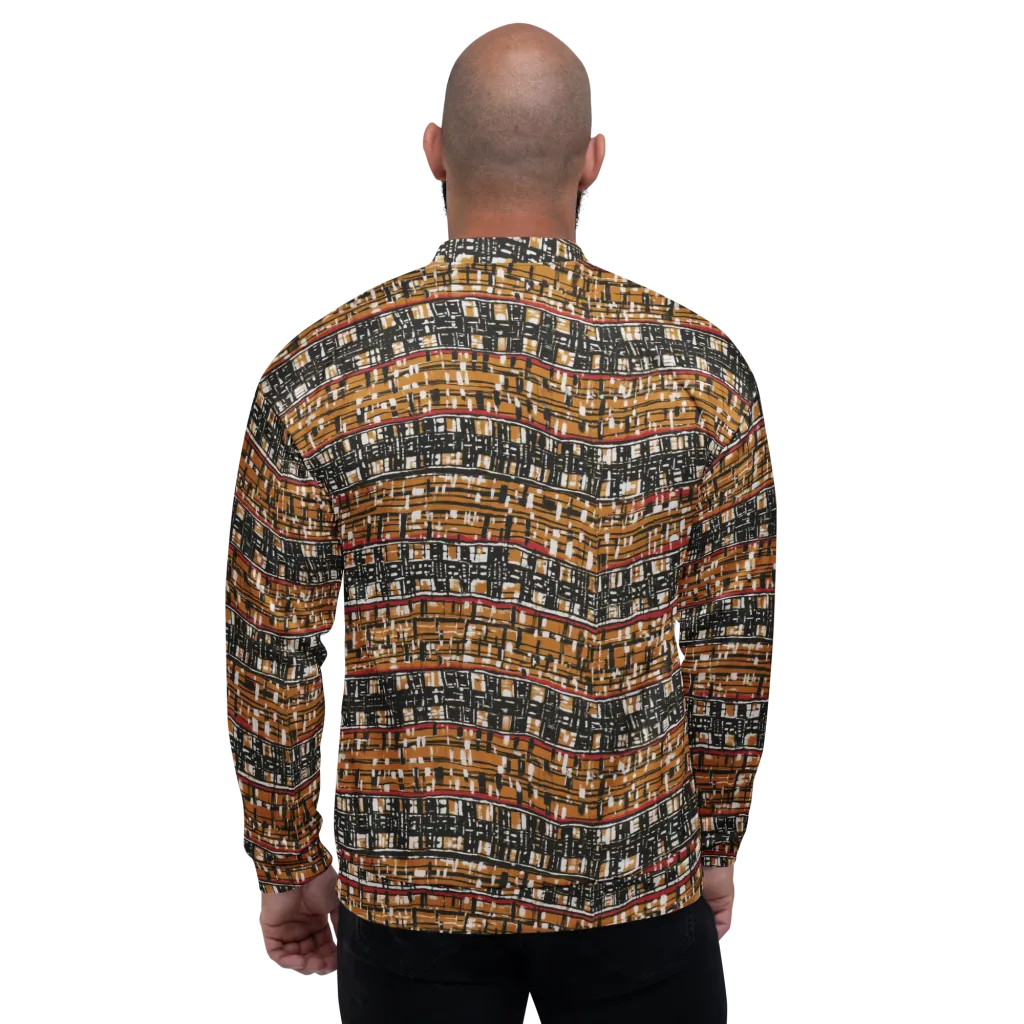 Ochre Current on Bomber Jacket — Back