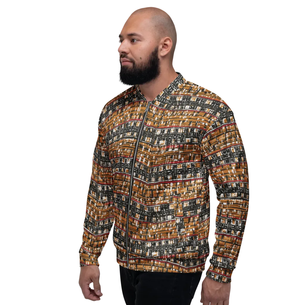 Ochre Current on Bomber Jacket — Left