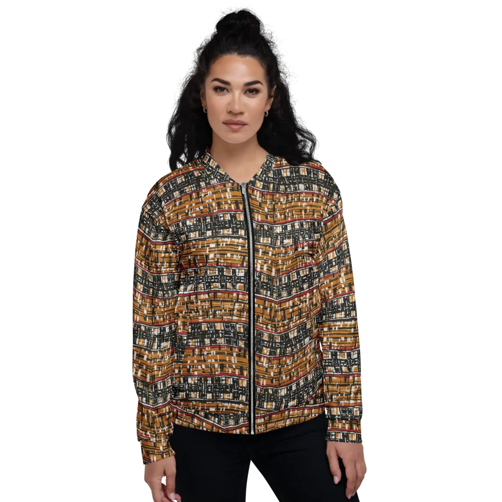 Ochre Current on Bomber Jacket — Front