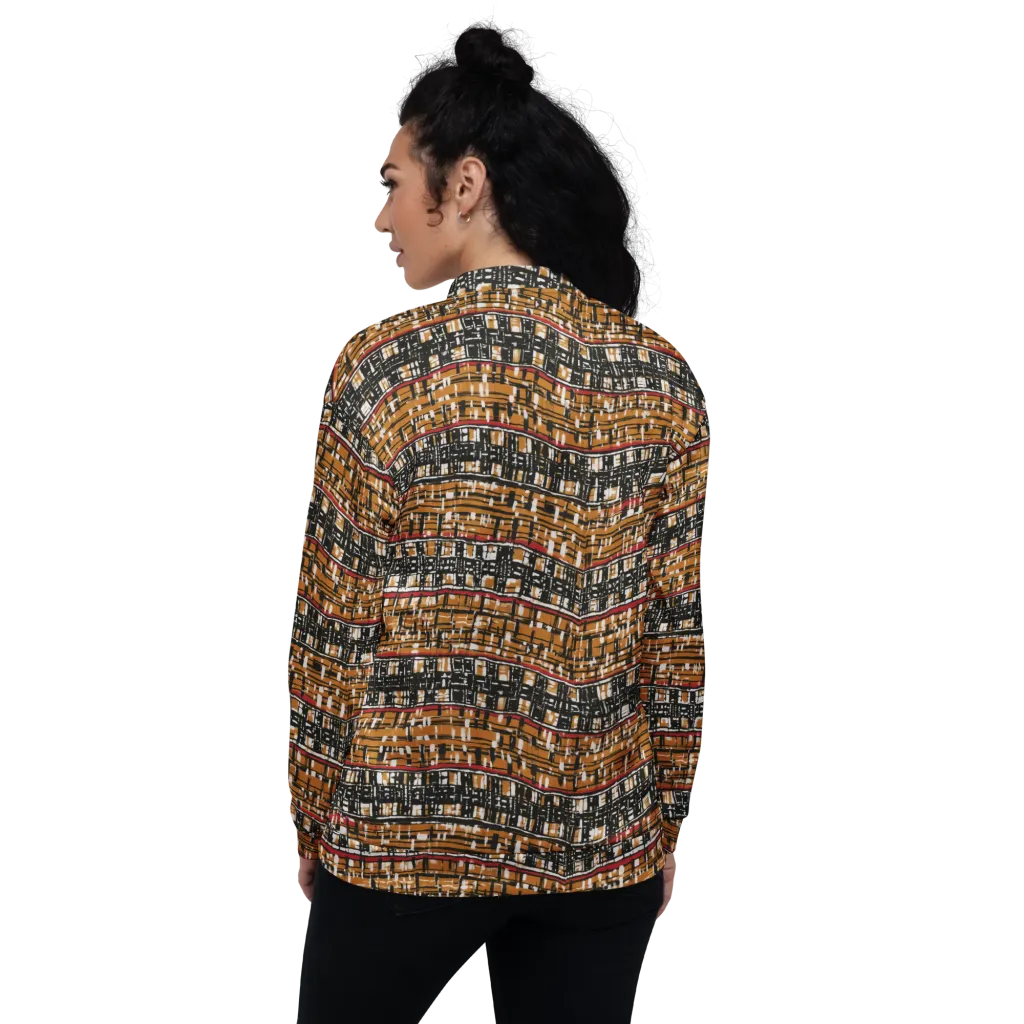 Ochre Current on Bomber Jacket — Back