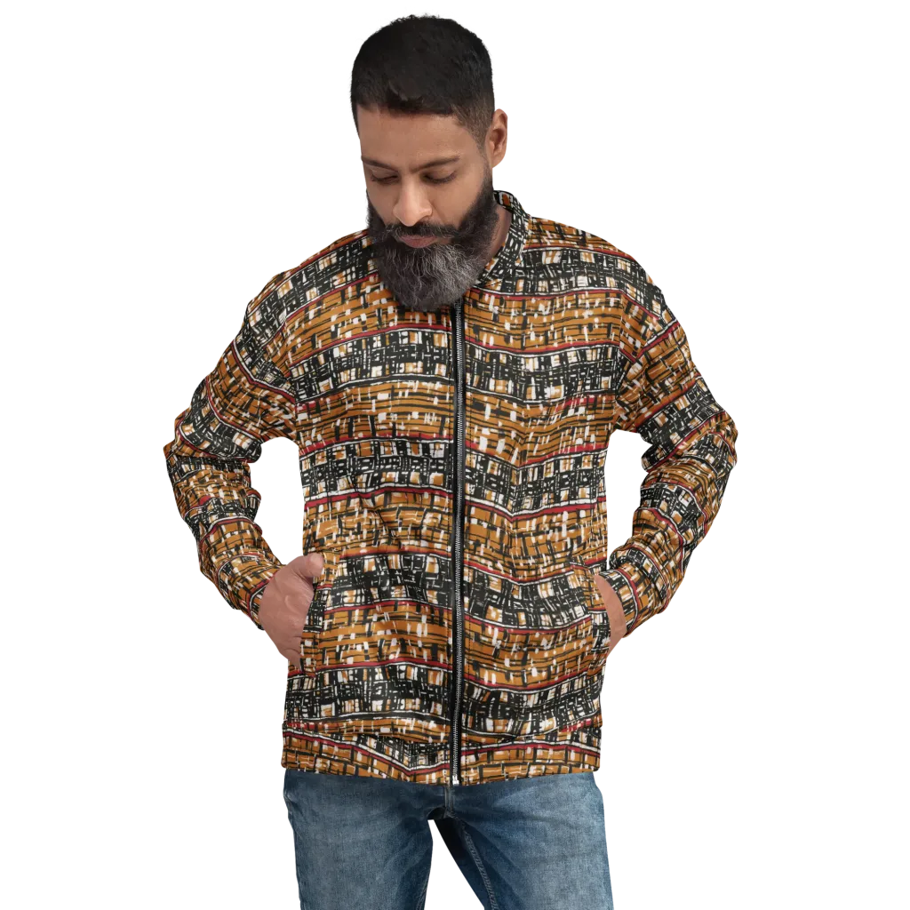 Ochre Current on Bomber Jacket — Front