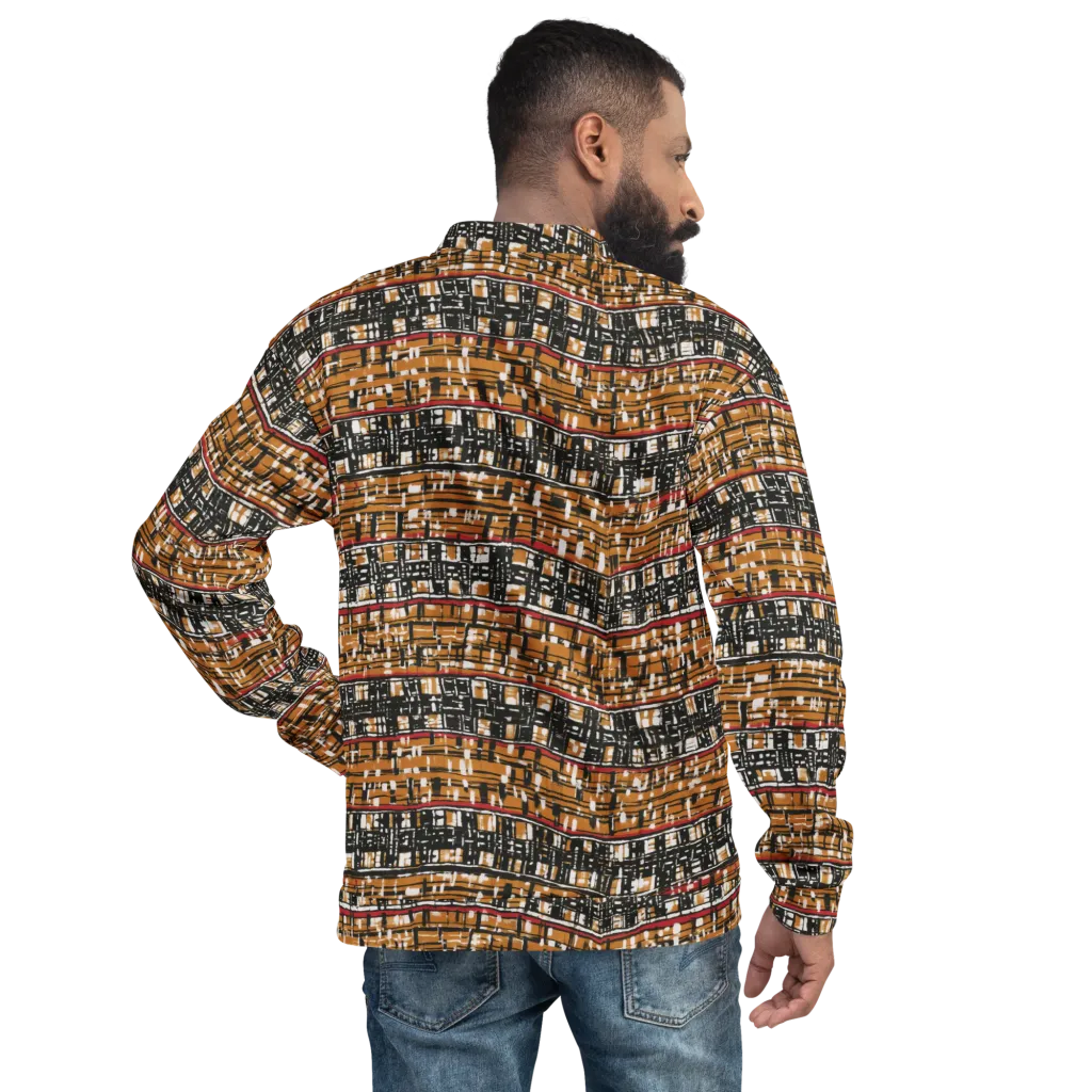 Ochre Current on Bomber Jacket — Back