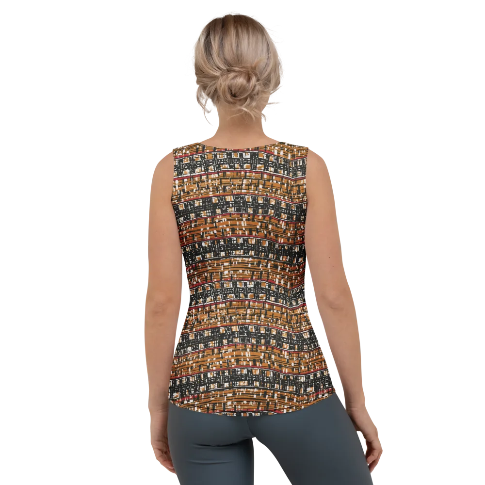 Ochre Current on Women's Tank Top — Back
