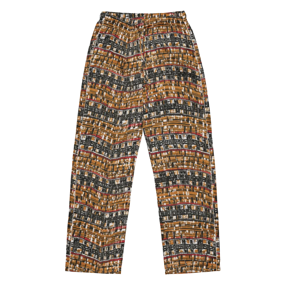 Ochre Current on Women's Pajama Pants — Front