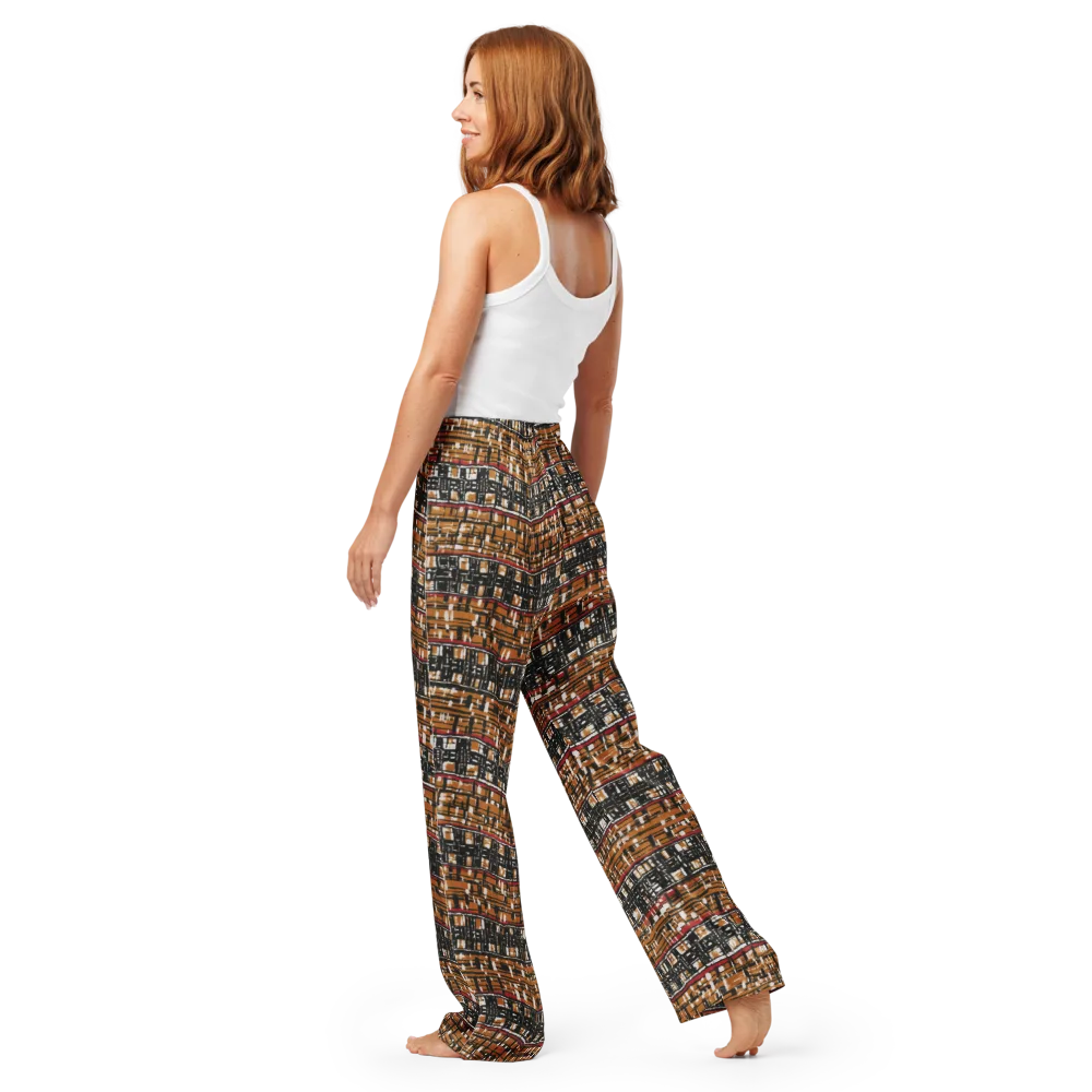 Ochre Current on Women's Pajama Pants — Back