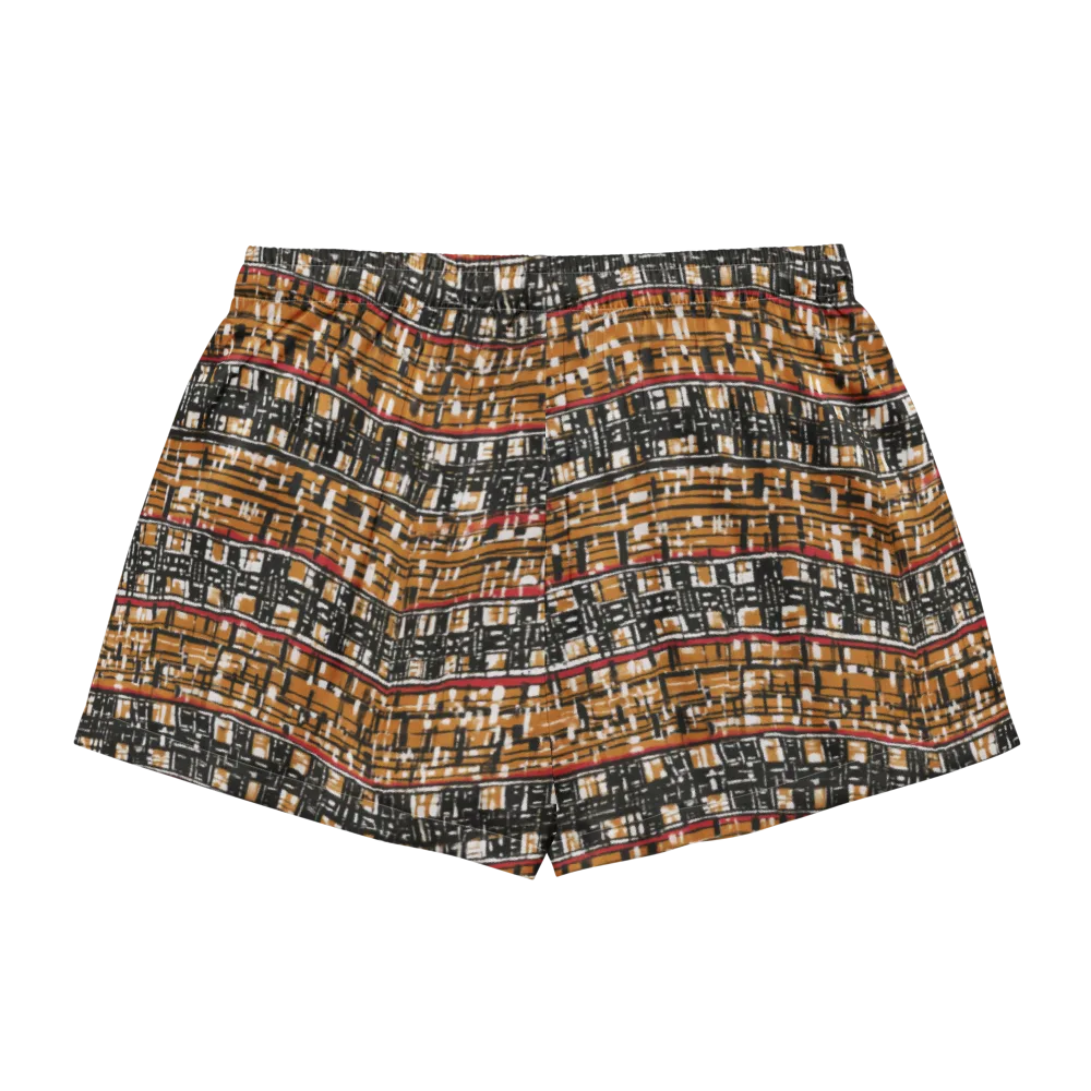 Ochre Current on Women's Pajama Shorts — Back