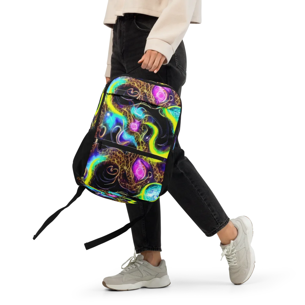 Blacklight Botanica on Utility Backpack — Front