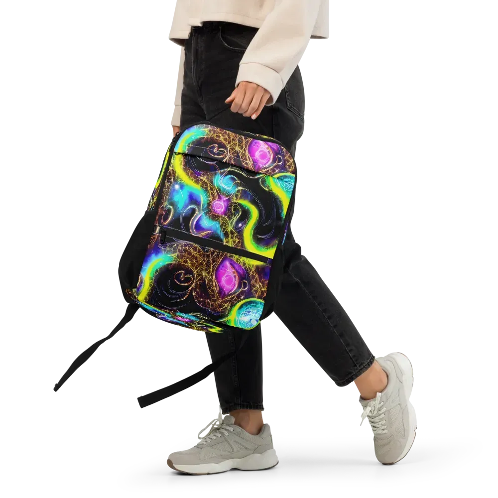 Blacklight Botanica on Utility Backpack — Front
