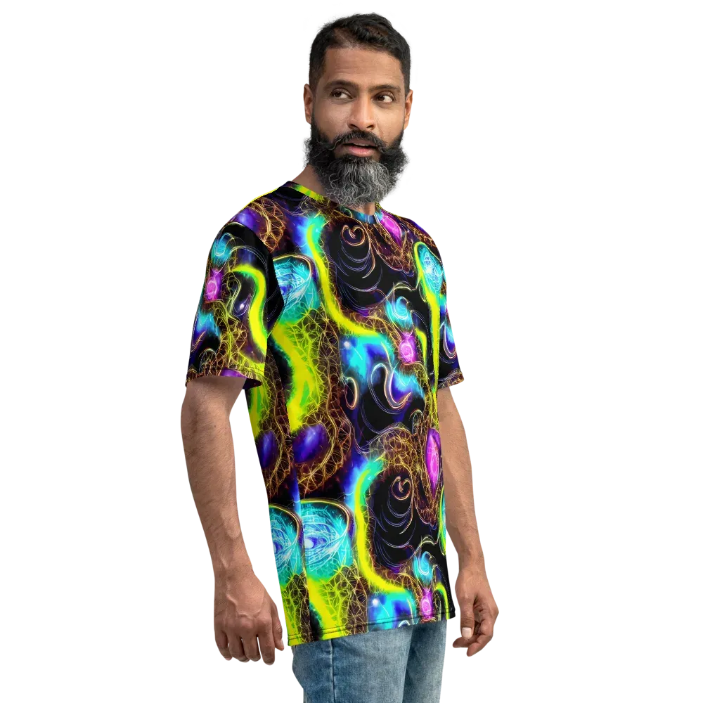 Blacklight Botanica on Men's Crew Neck T-Shirt — Right