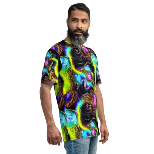 Blacklight Botanica on a Men's Crew Neck T-Shirt