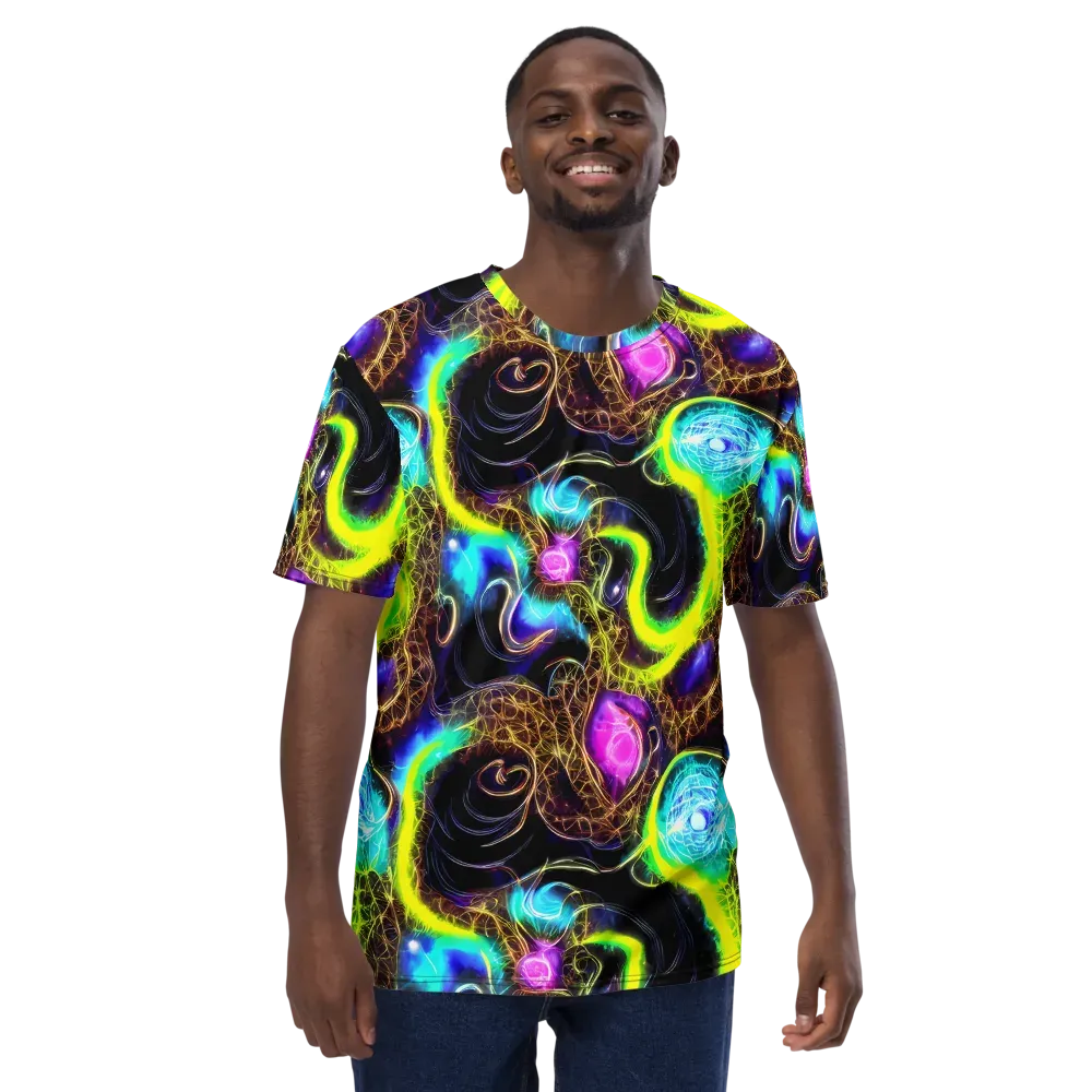 Blacklight Botanica on Men's Crew Neck T-Shirt — Front