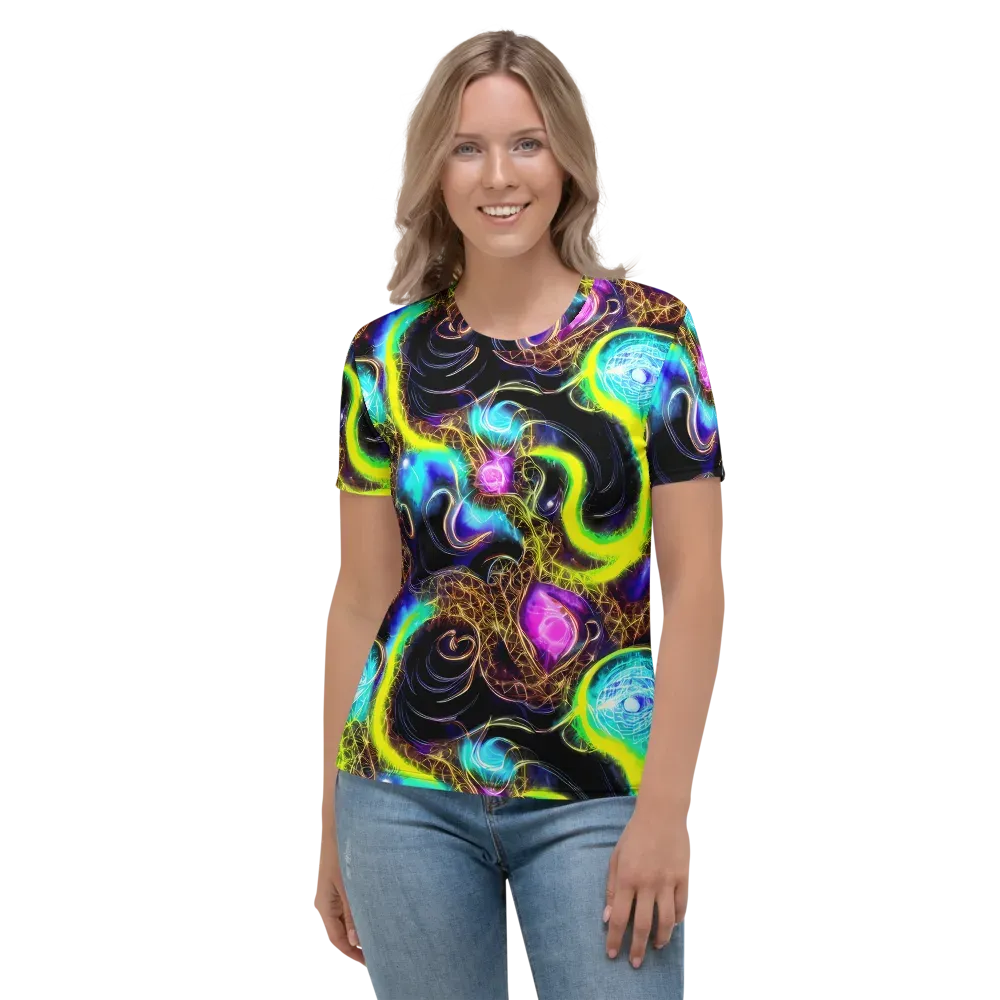 Blacklight Botanica on Women's Crew Neck T-Shirt — Front