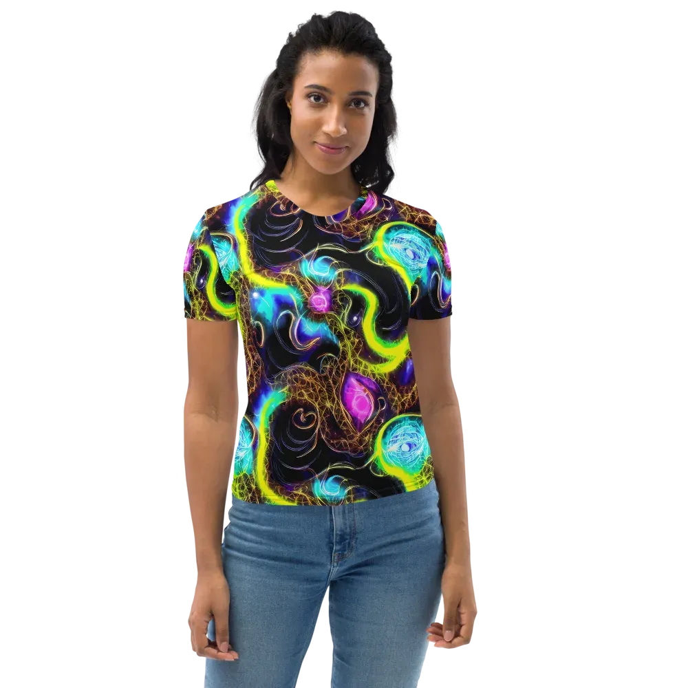 Blacklight Botanica on Women's Crew Neck T-Shirt — Front