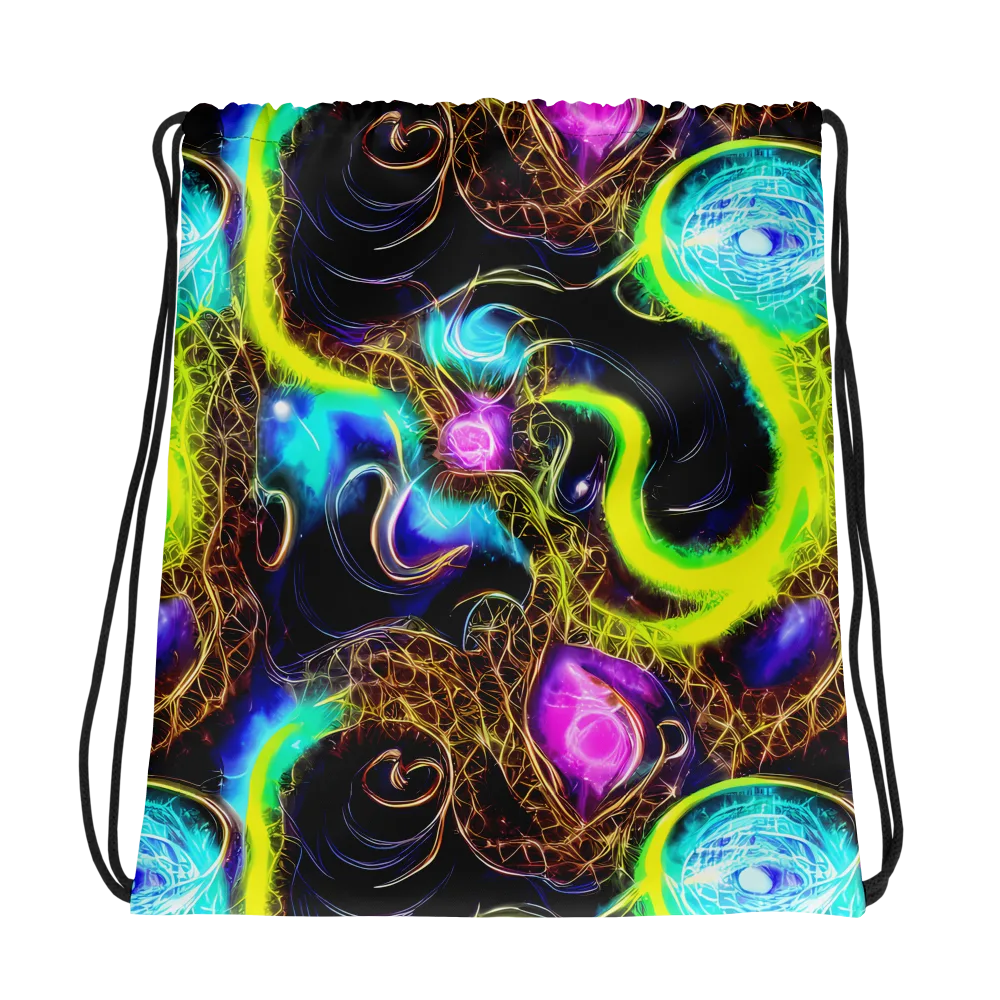 Blacklight Botanica on Drawstring Bag — Photo