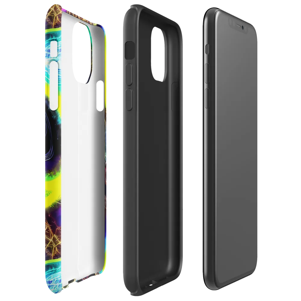 Blacklight Botanica on Tough Case for iPhone® — Right