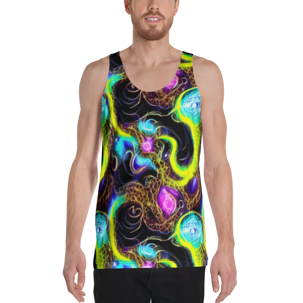 Blacklight Botanica on Men's Tank Top — Front