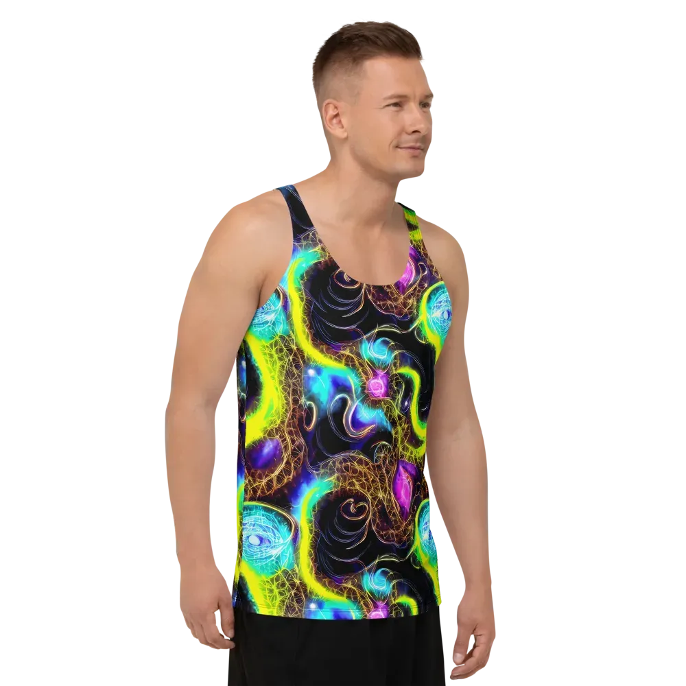 Blacklight Botanica on Men's Tank Top — Right Front