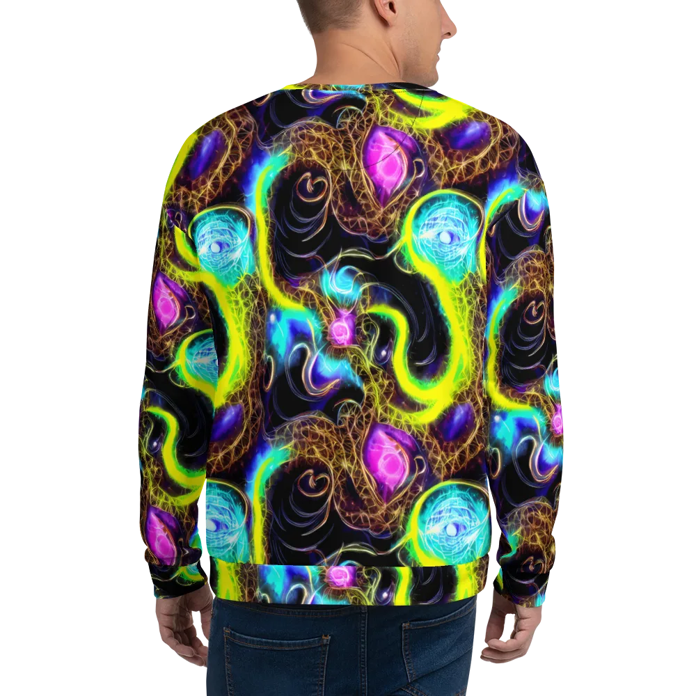 Blacklight Botanica on Sweatshirt — Back