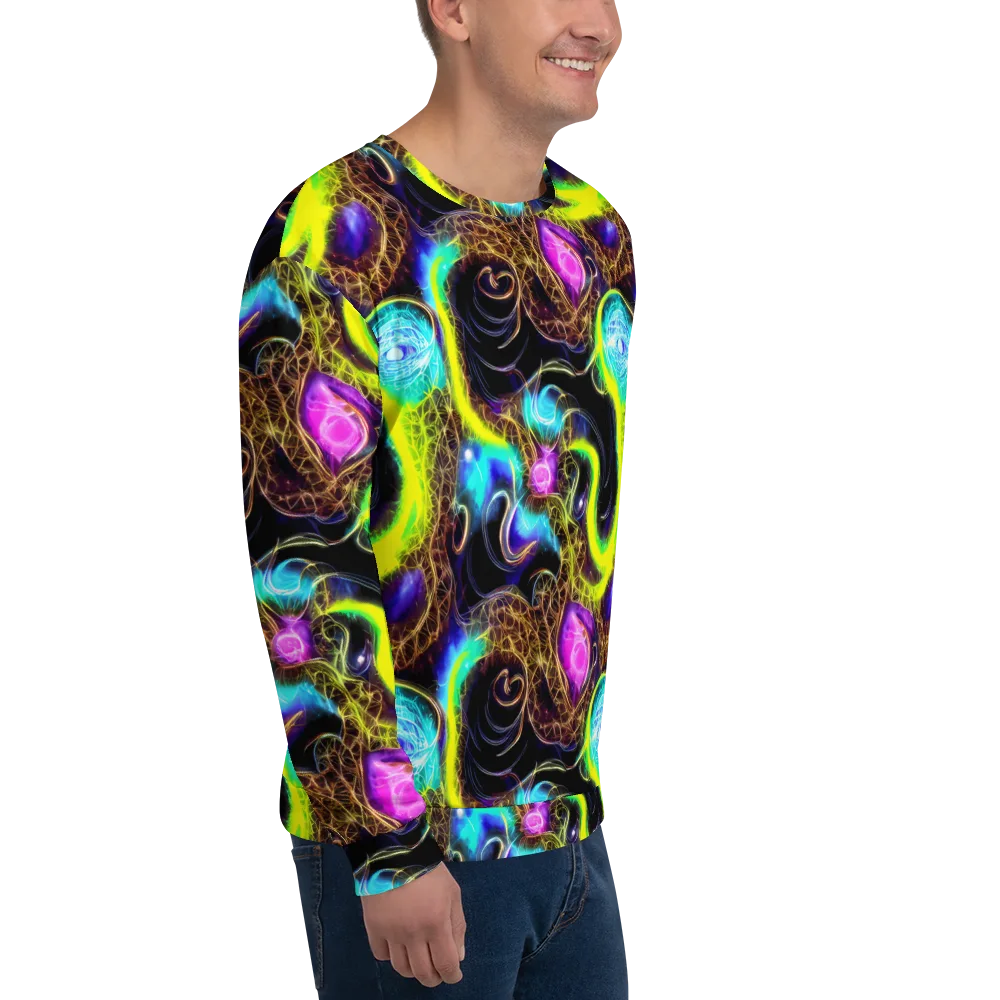 Blacklight Botanica on Sweatshirt — Right Front