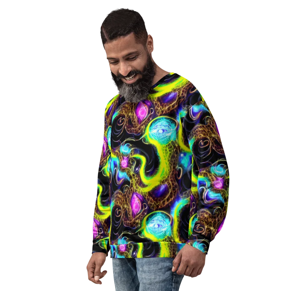 Blacklight Botanica on Sweatshirt — Left Front