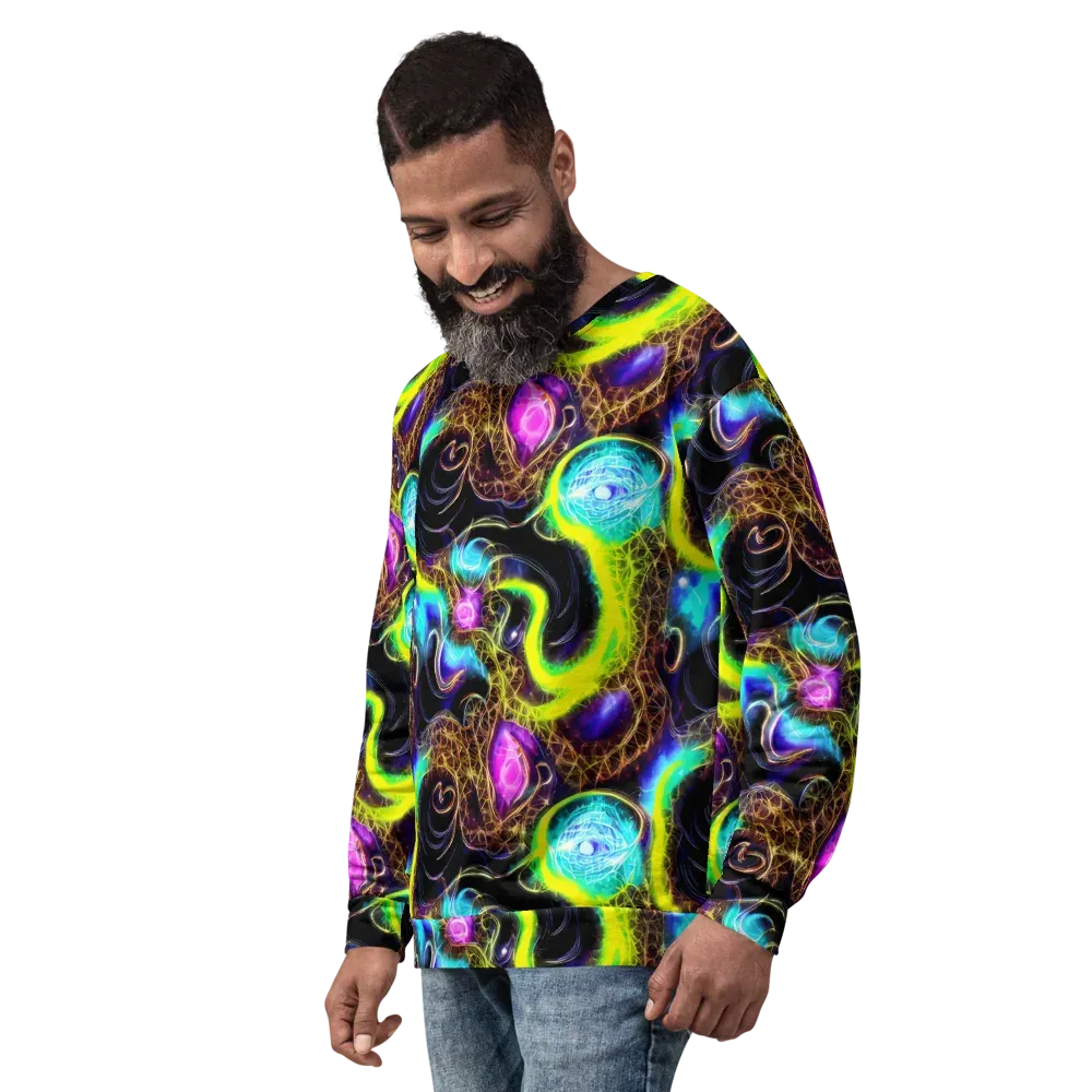 Blacklight Botanica on Sweatshirt — Left Front