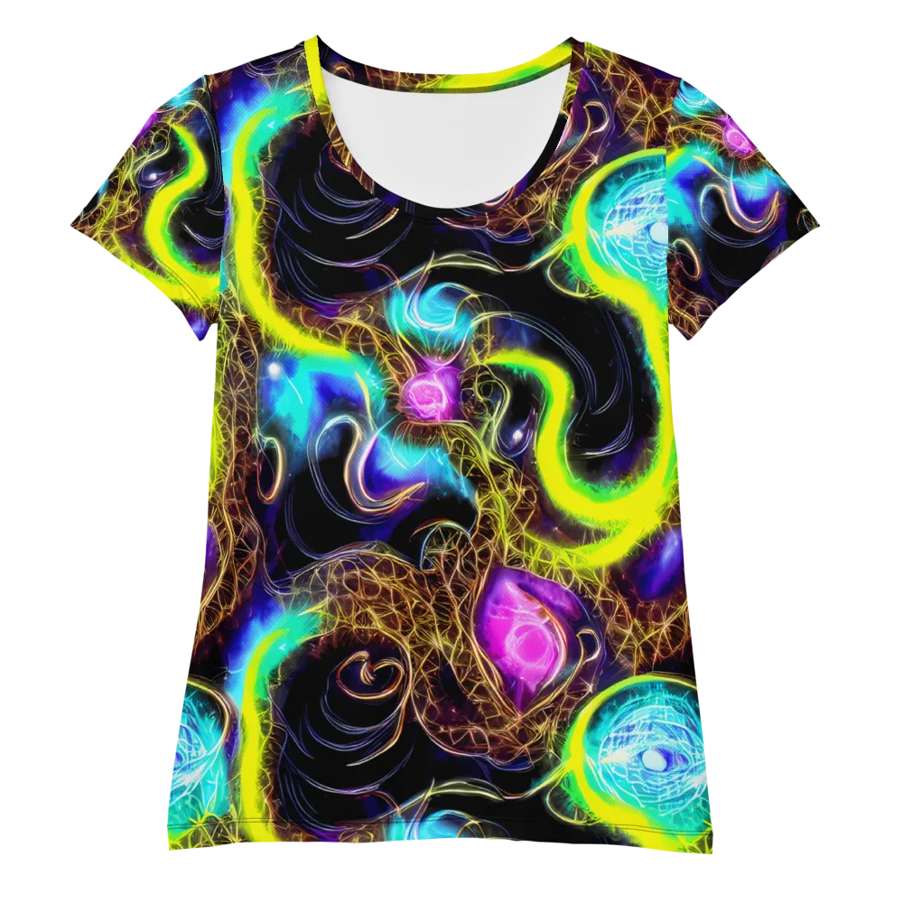 Blacklight Botanica on Women's Athletic T-Shirt — Front