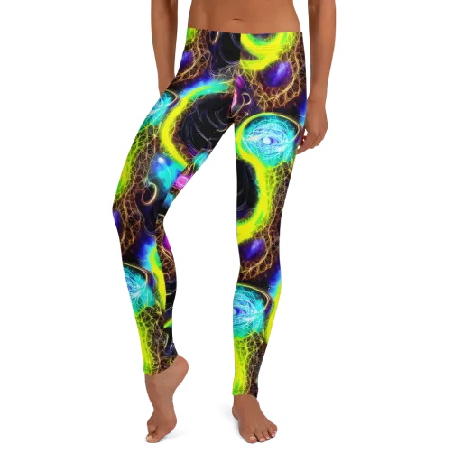 Blacklight Botanica on a Leggings