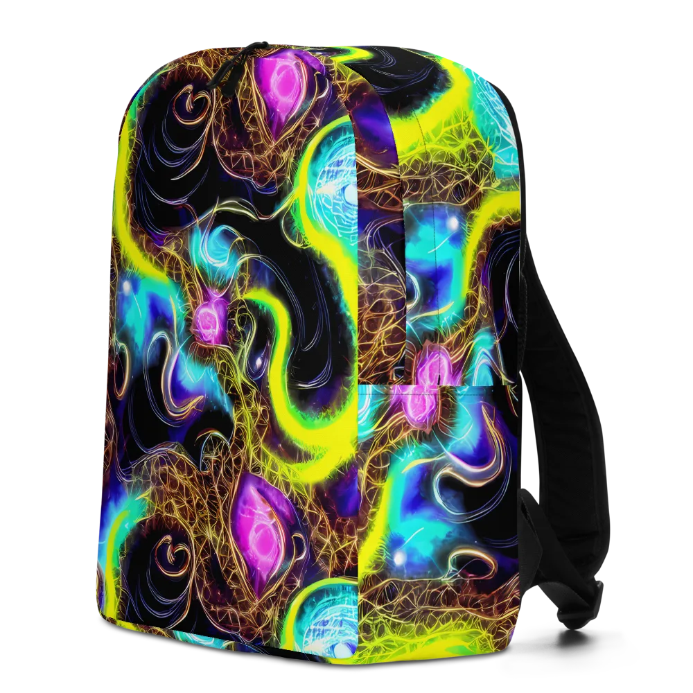 Blacklight Botanica on Minimalist Backpack — Left