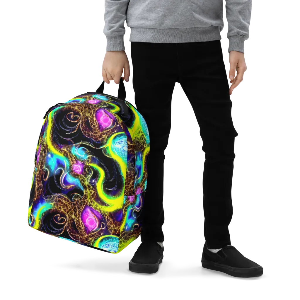 Blacklight Botanica on Minimalist Backpack — Zoomed-in