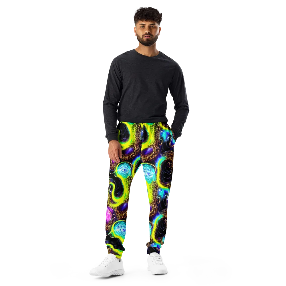 Blacklight Botanica on Men's Joggers — Front