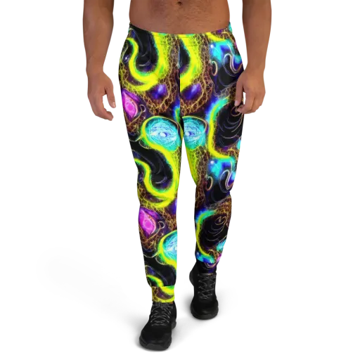Blacklight Botanica on a Men's Joggers