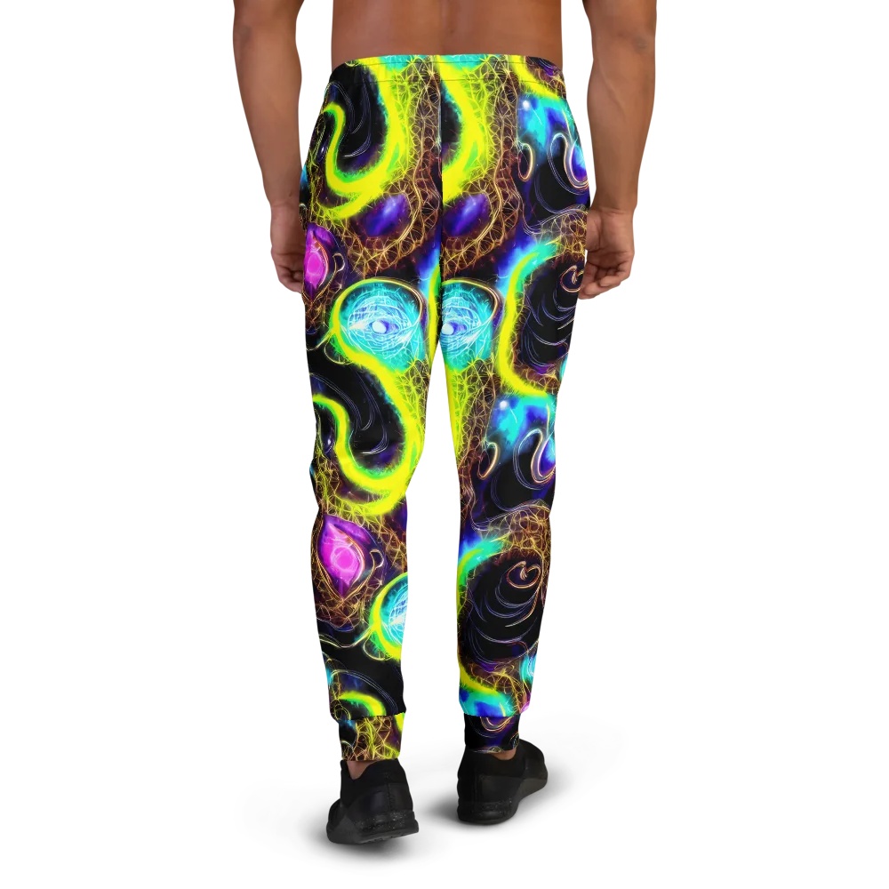 Blacklight Botanica on Men's Joggers — Back