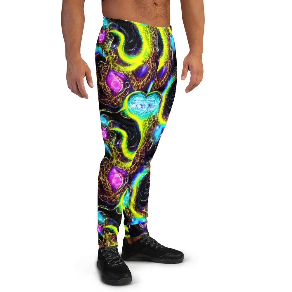 Blacklight Botanica on Men's Joggers — Right