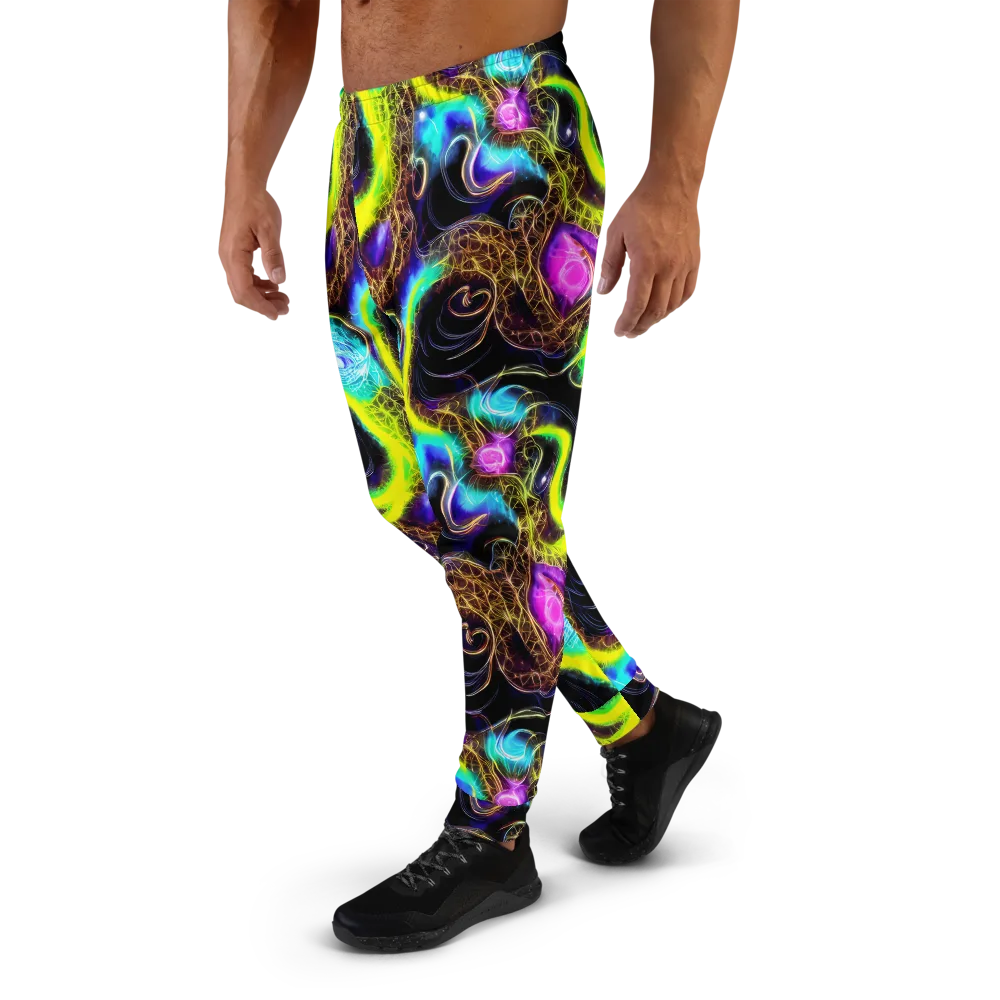 Blacklight Botanica on Men's Joggers — Left