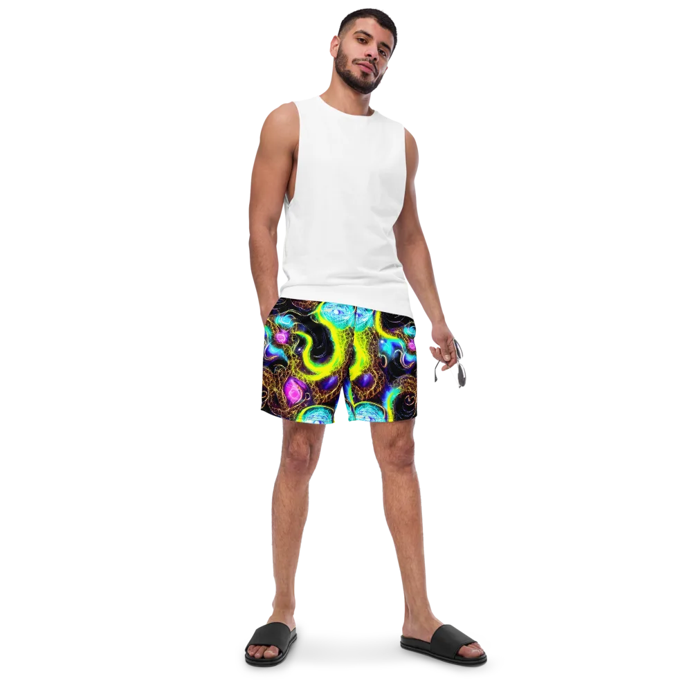 Blacklight Botanica on Swim Trunks — Front