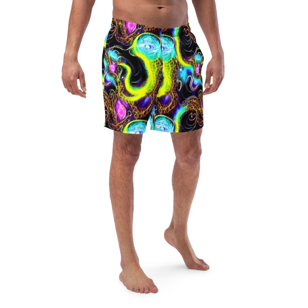 Blacklight Botanica on Swim Trunks — Front