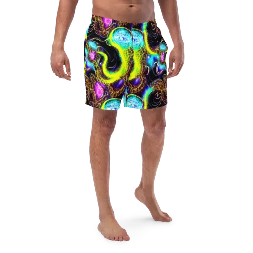 Blacklight Botanica on a Swim Trunks