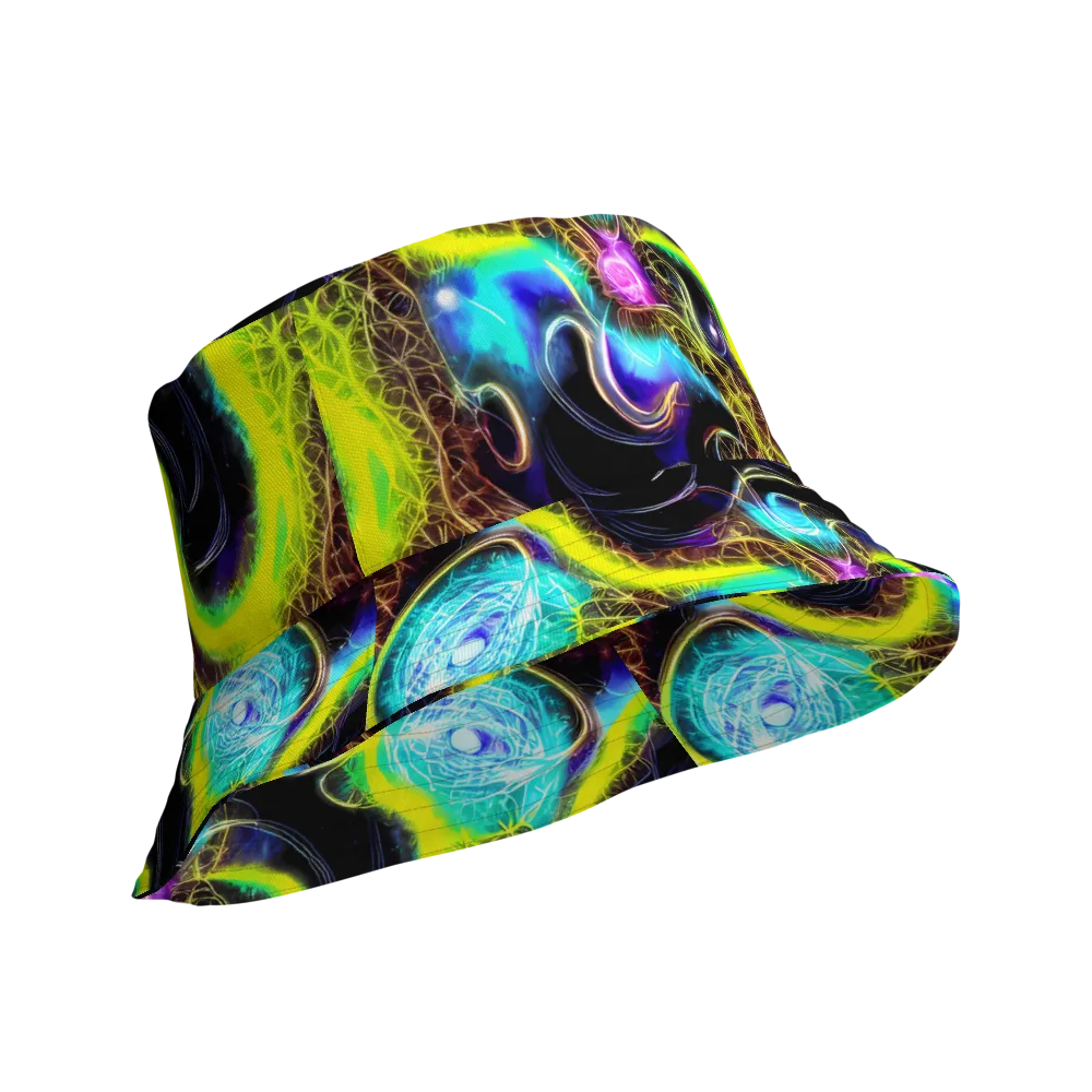 Blacklight Botanica on Reversible Bucket Hat — Product details Outside