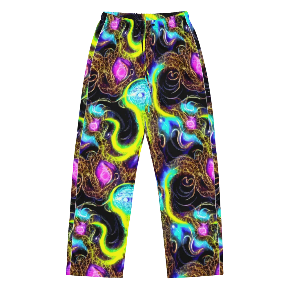 Blacklight Botanica on Women's Pajama Pants — Front