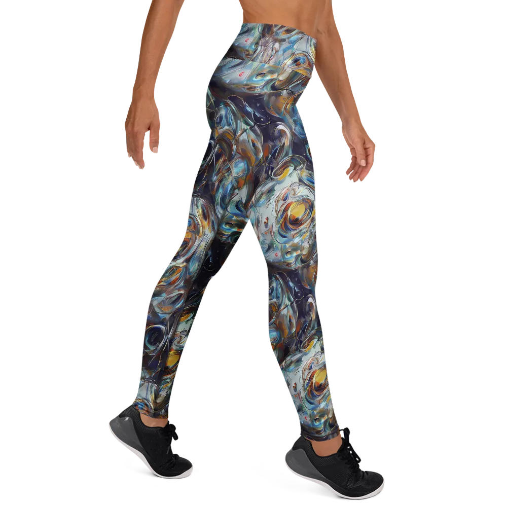 Mercury Bloom on Yoga Leggings — Right